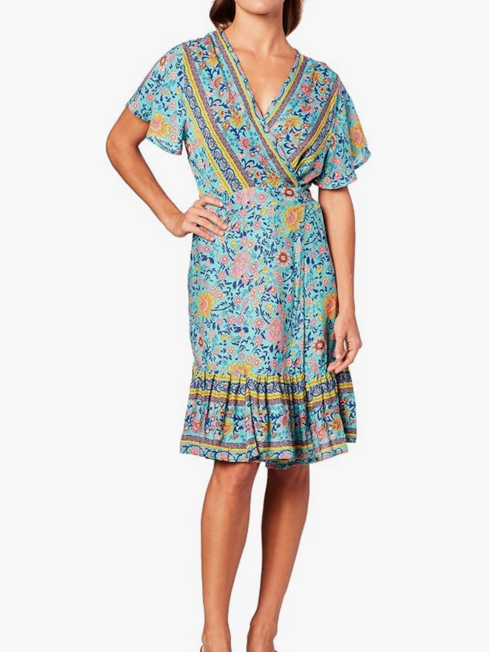 Zesica Wrap Dress Large